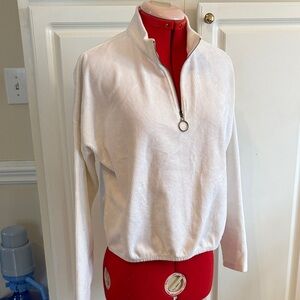 Arizona Jean Company White Half-Zip Sweatshirt